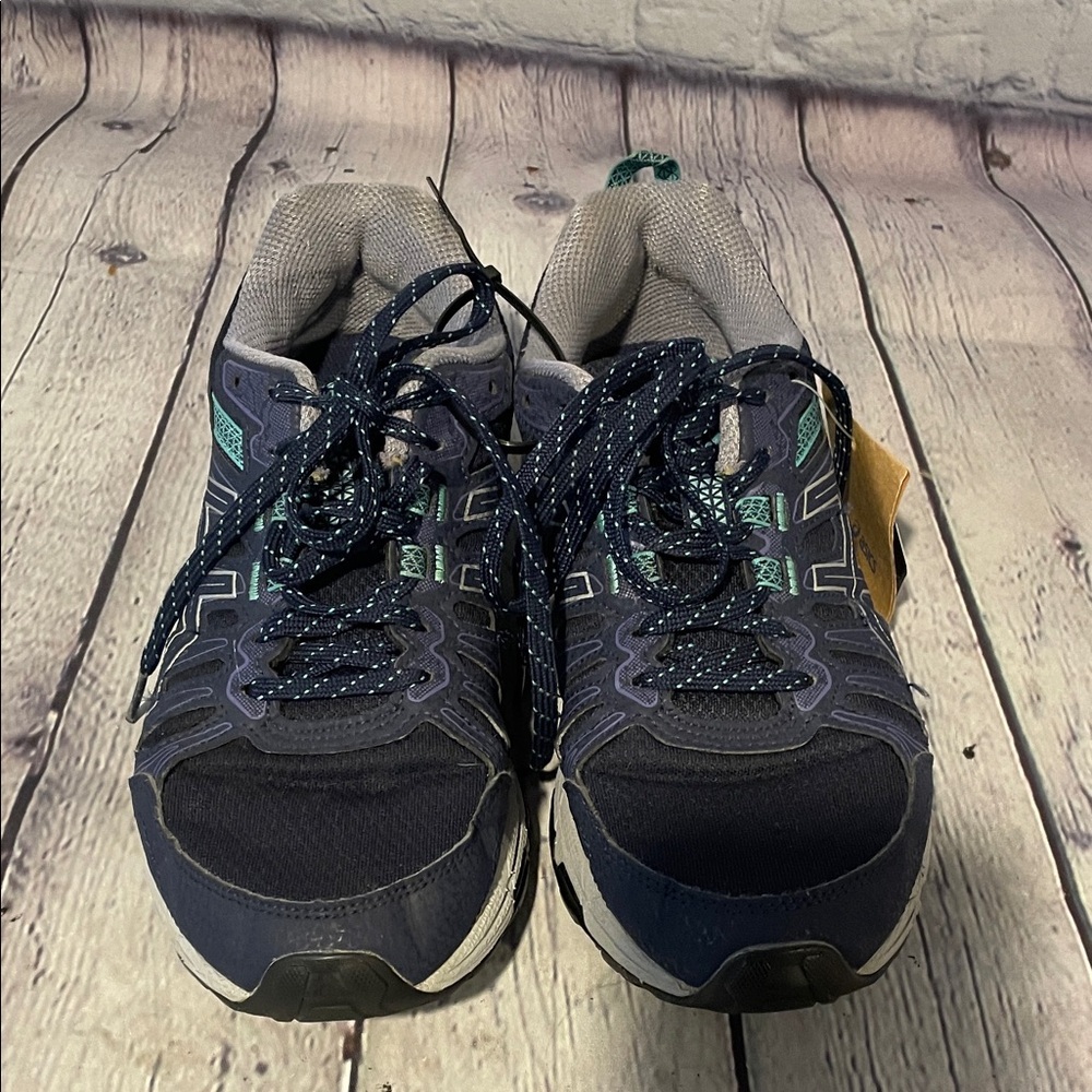 Asics Gel-Venture 7 Black with Teal Highlights sz6.5 - Picture 5 of 7